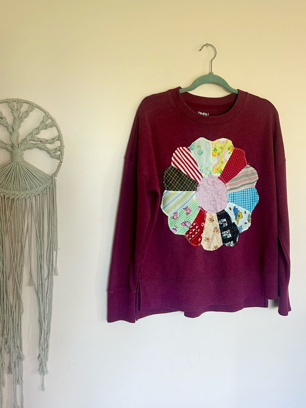 Upcycled Flower Sweatshirt